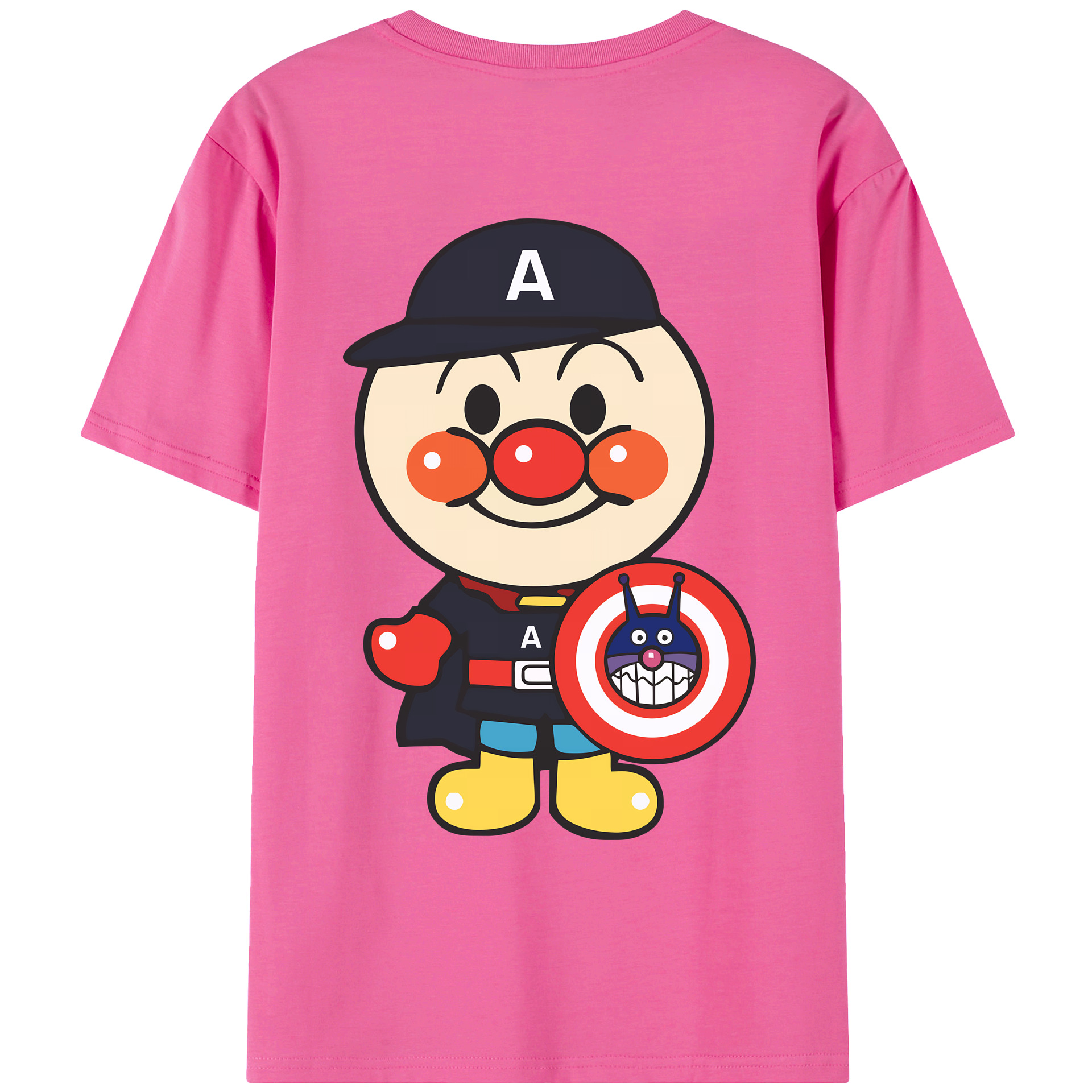 （画像用） アンパンマン Anpanman レディース半袖Tシャツ(バックプリント)